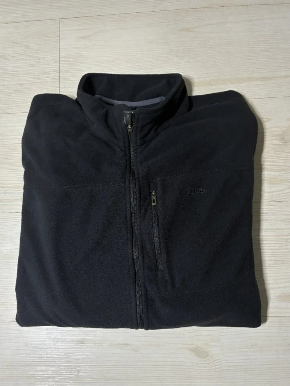 L.L. Bean Polartec Microfleece Full-Zip Black Jacket Men’s XXL Tall